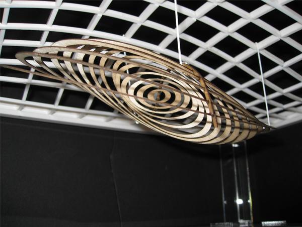 mall sculpture test.
ply wood orbital sculpture to test space in mall roof. 