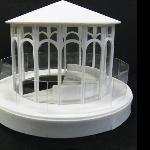 pavilion study model 
acrylic model. study model of a pavilion style dome cap.
